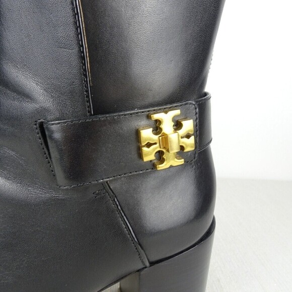 TORY BURCH Kira 70MM Booties Women's Boots Black Patent Leather 6.5 EUC - Picture 7 of 15
